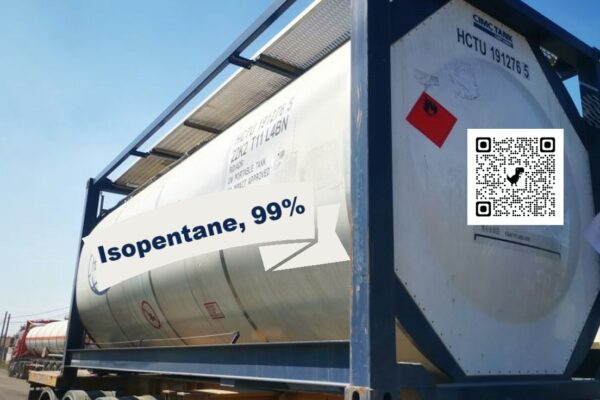 Isopentane, 99% in ISO Tank,extra pure, 14.7 MT per tank