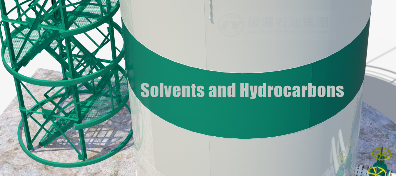 Solvents and hydrocarbons in storage tank farm