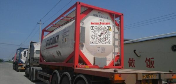 normal pentane in ISO tank container