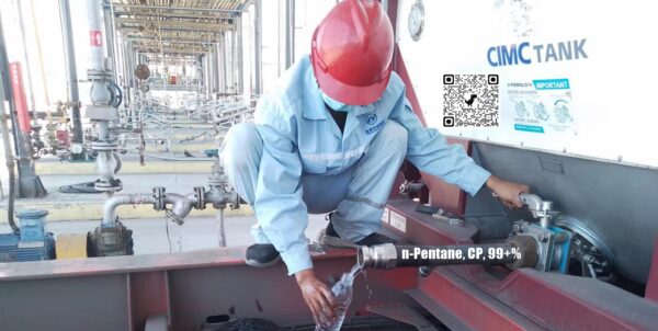 n-Pentane,CP,99%,ISO Tank Loading on Site