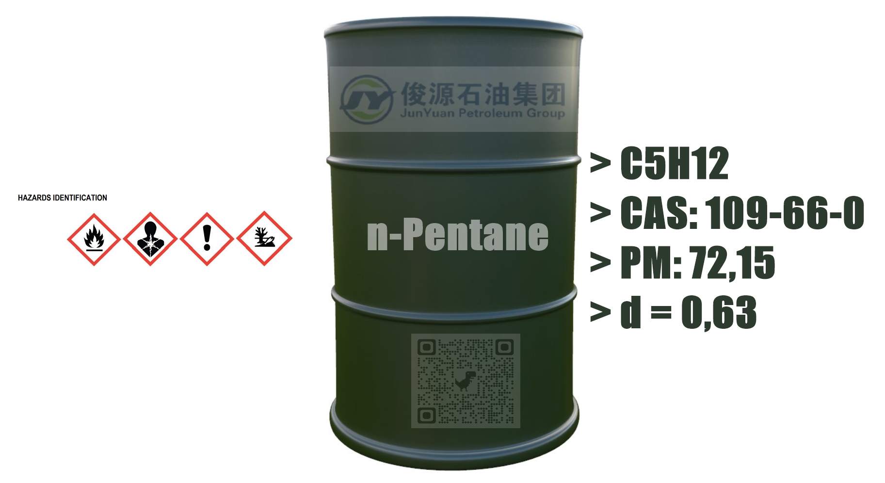 n-Pentane, 98 PCT, in drum