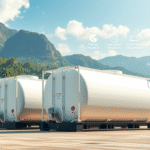 Industrial ISO tank containers transporting high-purity Cyclopentane–Isopentane Blend (50/50%) for South American foam and refrigeration markets.