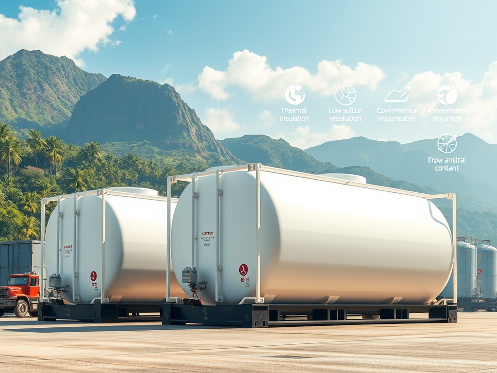 Industrial ISO tank containers transporting high-purity Cyclopentane–Isopentane Blend (50/50%) for South American foam and refrigeration markets.