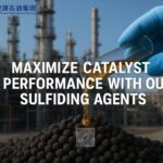 High-performance sulfiding agent being added to industrial catalysts in a petrochemical facility, illustrating optimized catalyst activation.